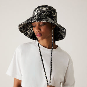 Kith Women Senara Paisley Sun Hat - Black