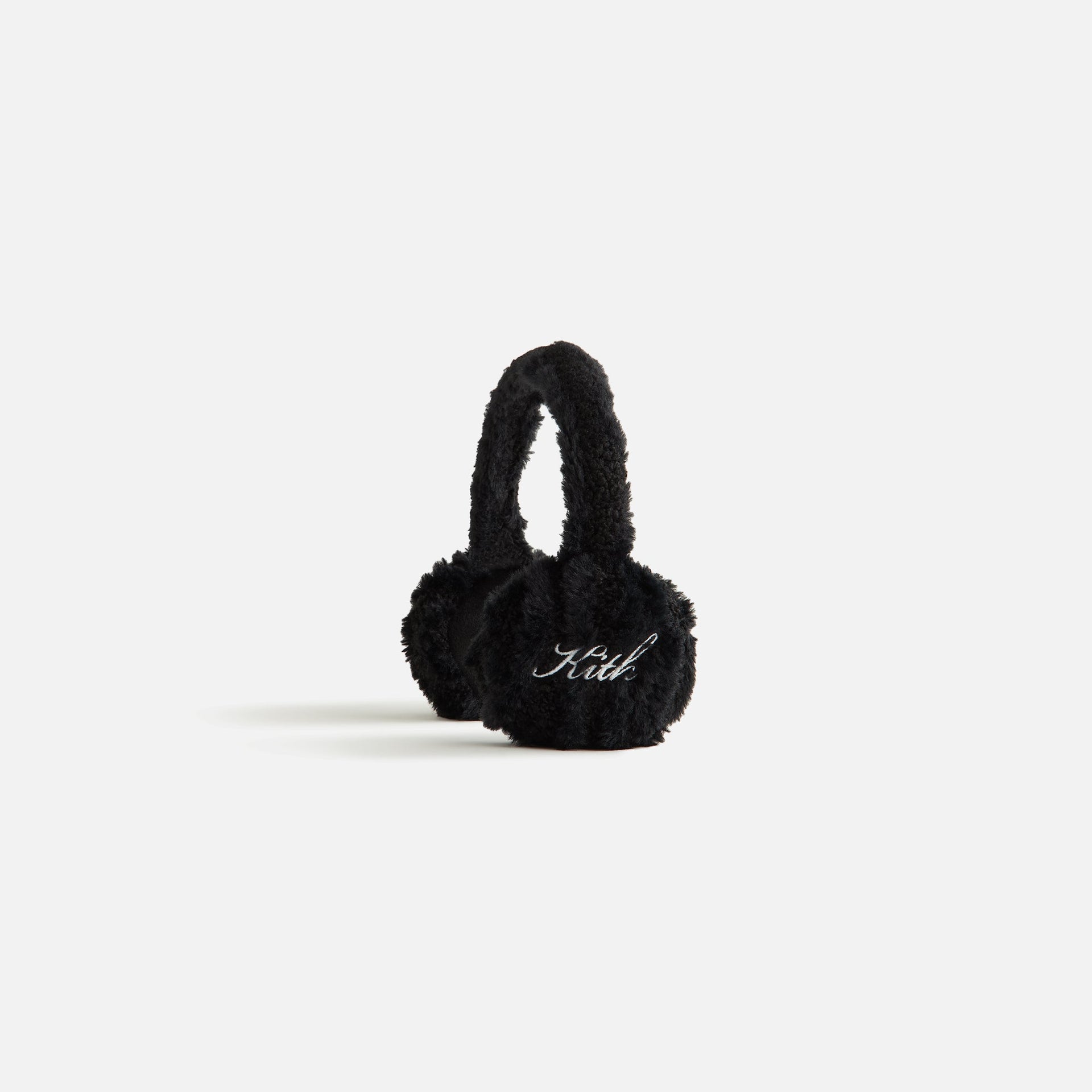 Kith Women Shearling Cable Knit Ear Muff - Black