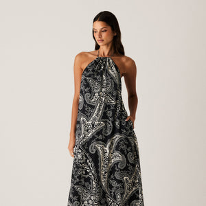 Kith Women Myra Paisley Halter Dress - Black