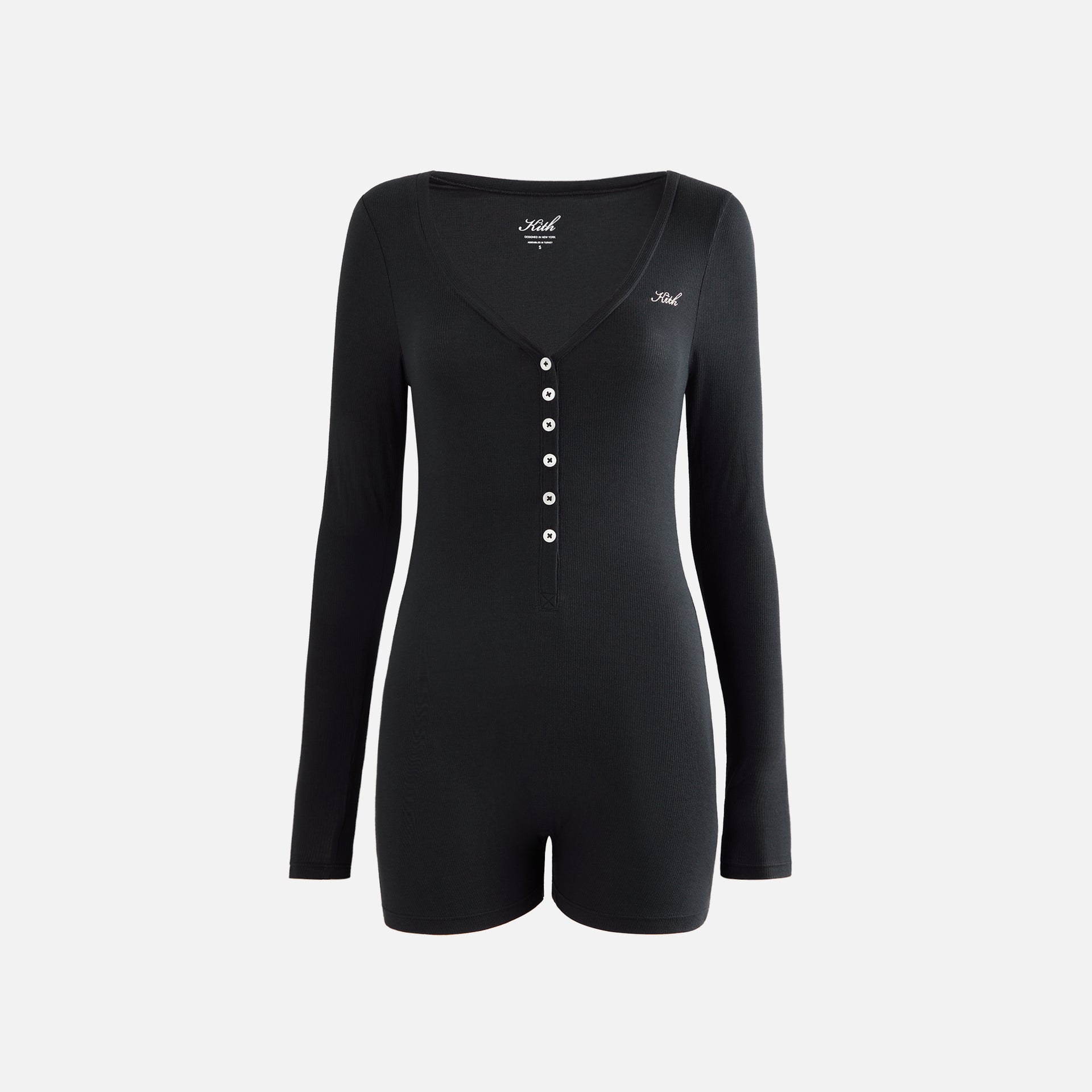 Kith Women Dara Modal Rib Romper - Black