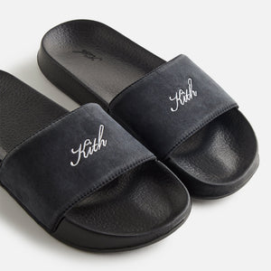 Kith Women Script Logo Slides - Black