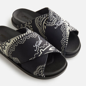 Kith Women Criss Cross Paisley Slides - Black