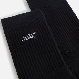 Kith Women Script Classic Crew Socks - Black