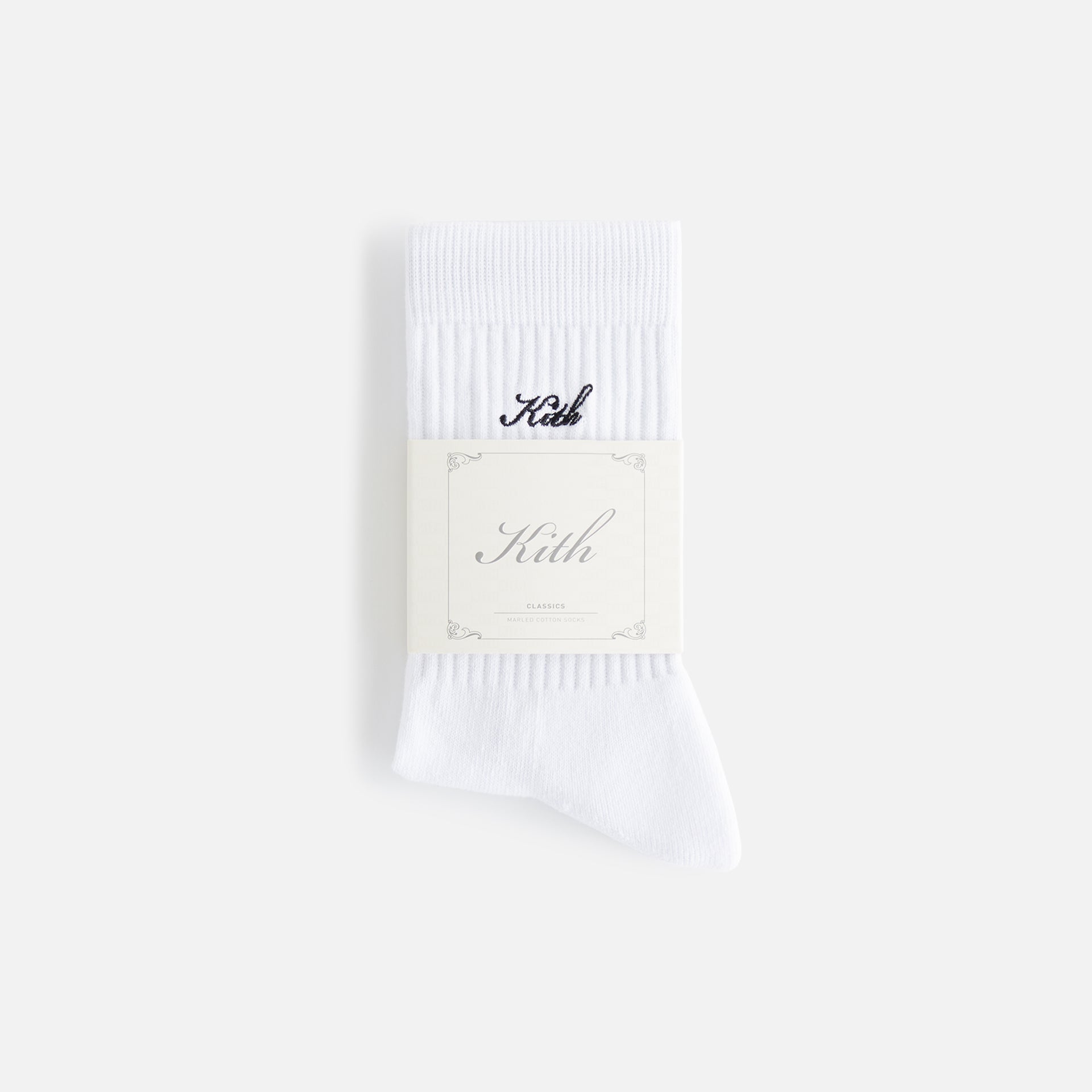 Kith Women Script Classic Crew Socks - White