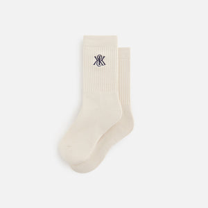 Kith Women Crest Cotton Socks - Muslin