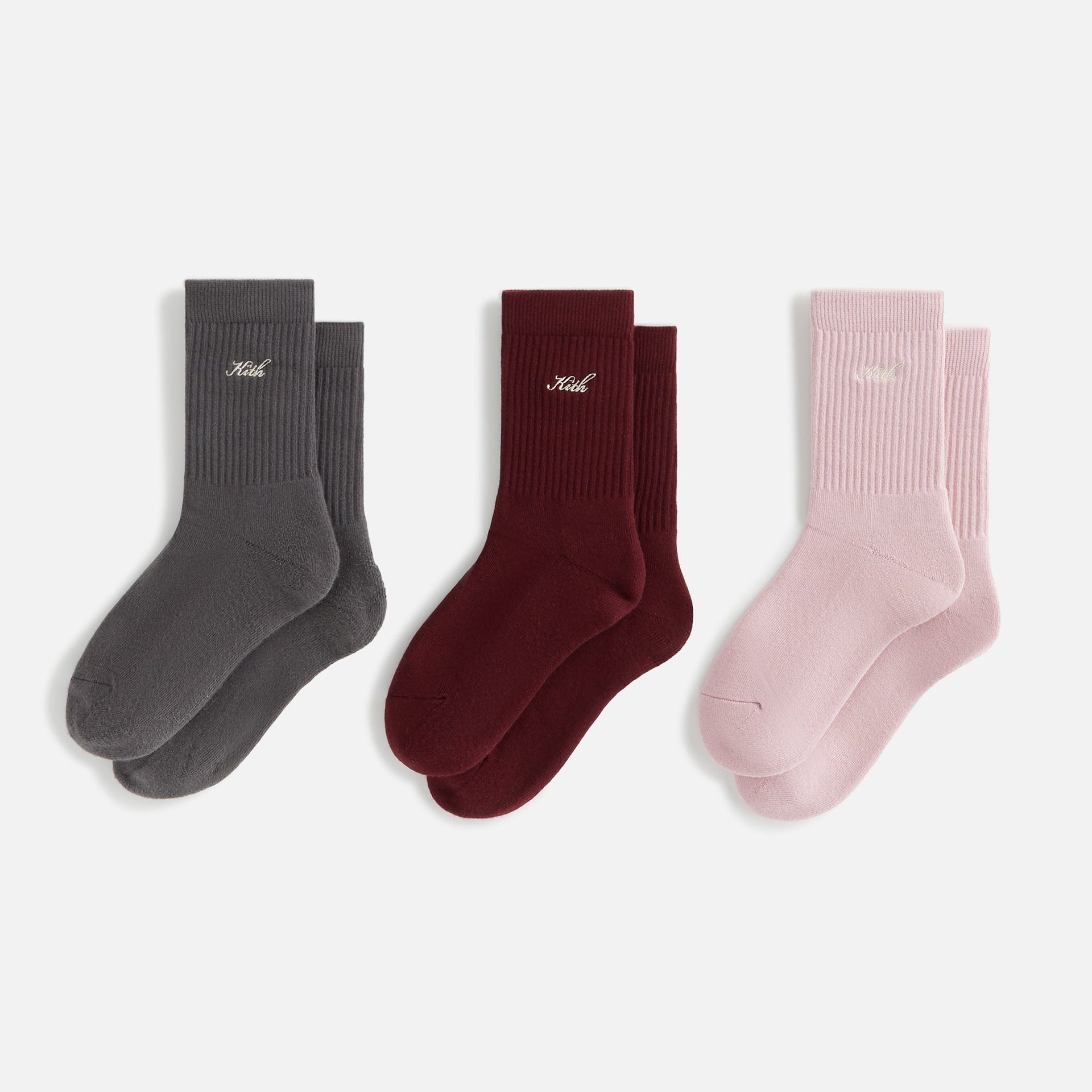 Kith Women Script Classic Crew Socks 3-Pack - Multi PH