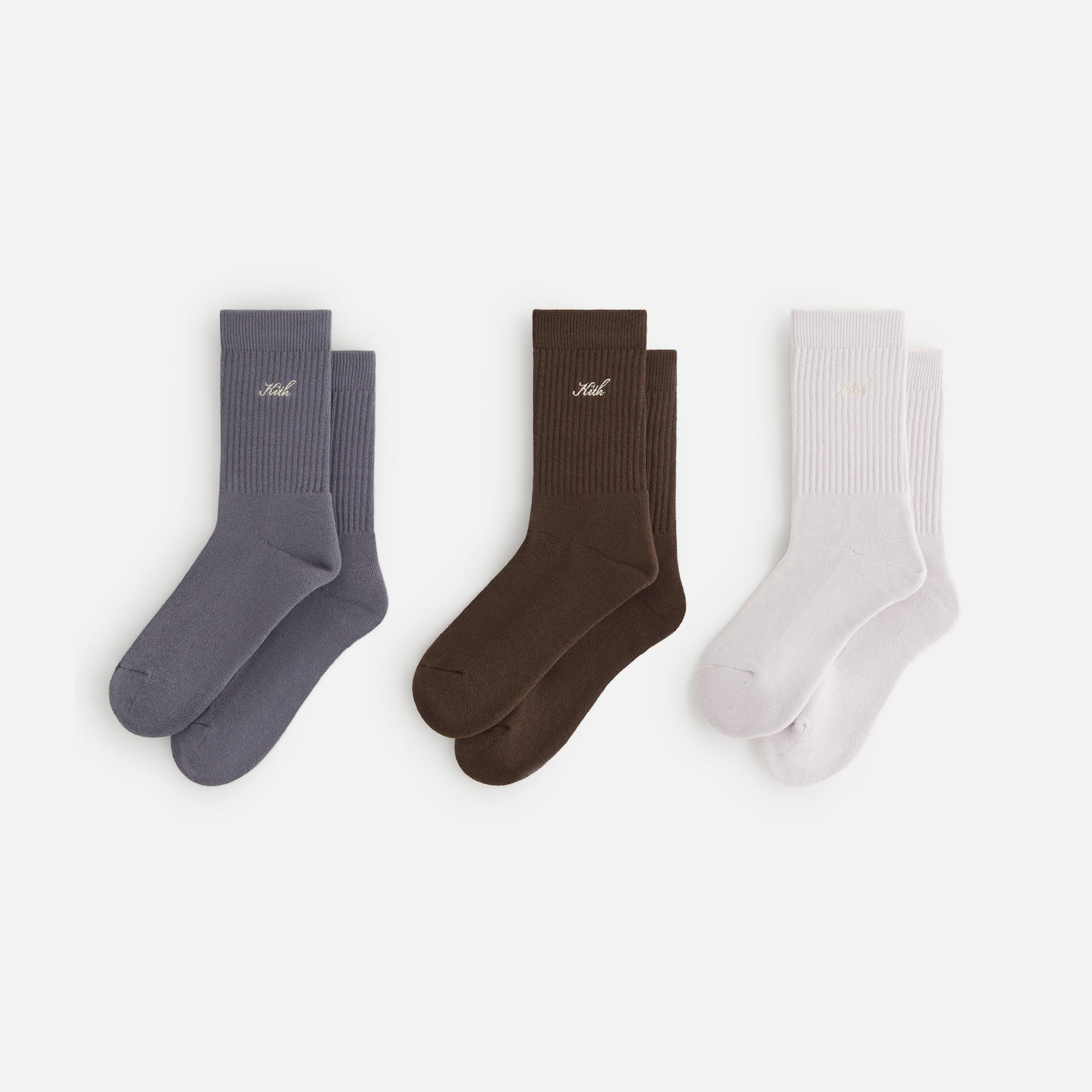 Kith Women Script Classic Crew Socks 3-Pack - Multi