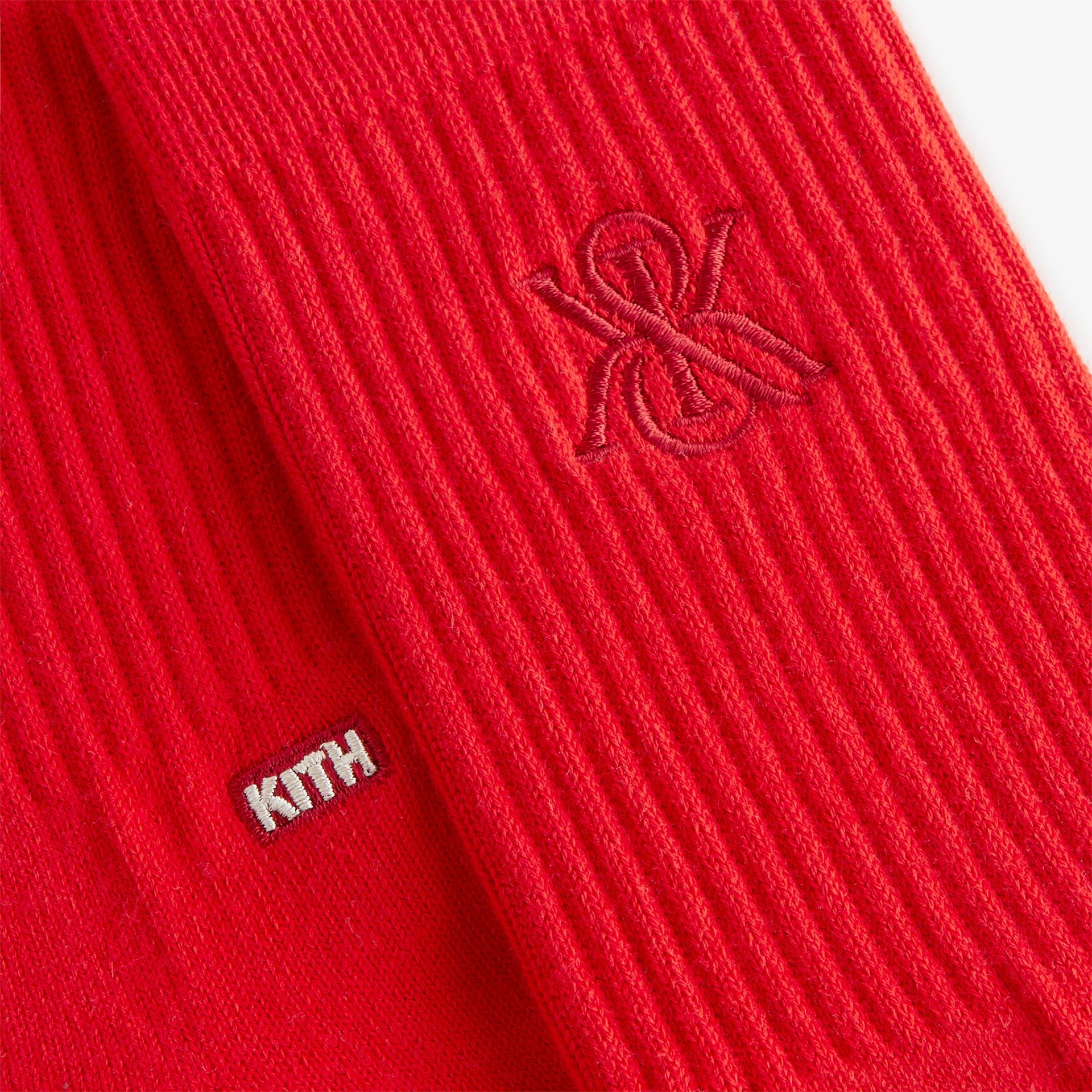 Kith Women Crest Crew Sock - Cinnabar