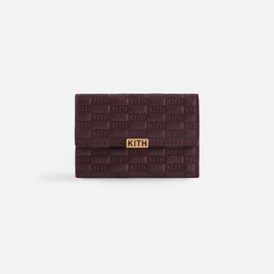 Kith Women Monogram Double Card Holder - Magma