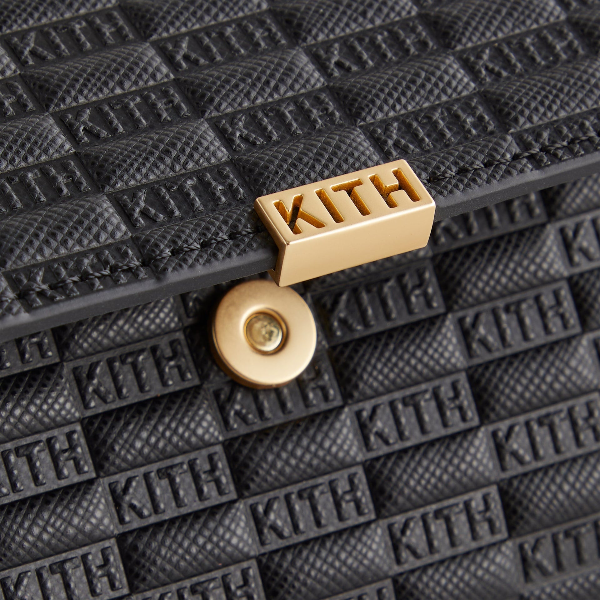 Kith Women Monogram Flap Wallet - Black