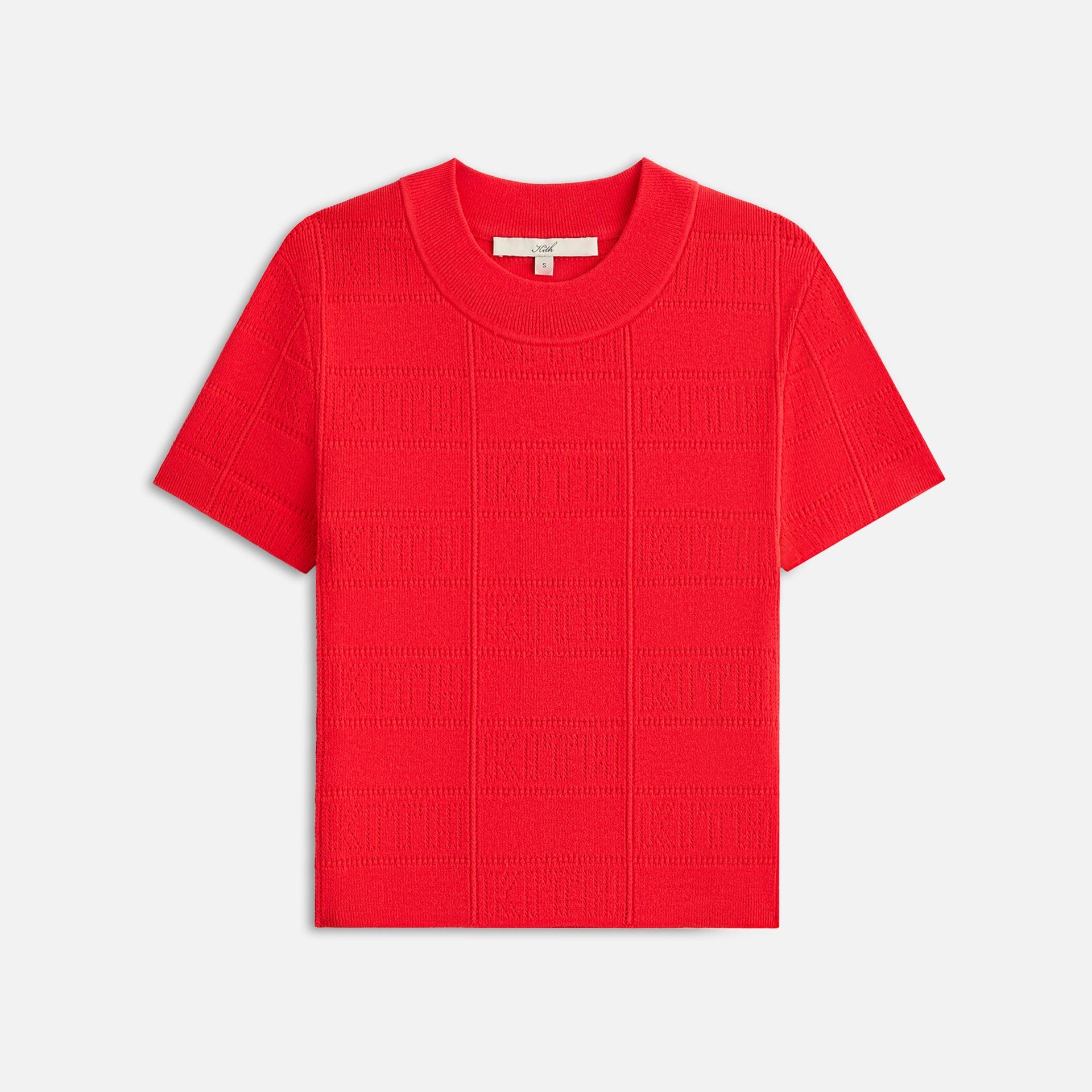 Kith Women Arys Monogram Pointelle Tee - Cinnabar