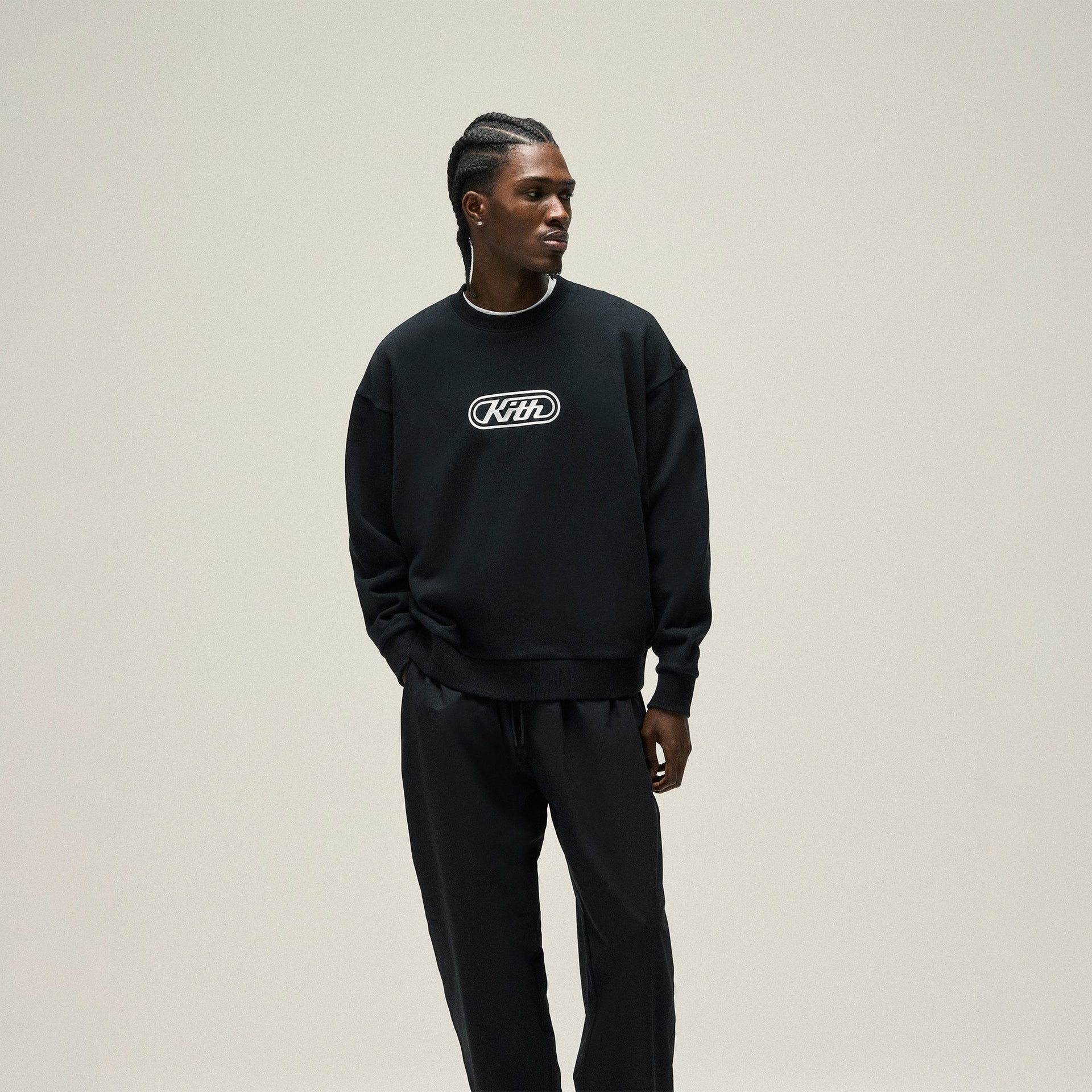 Kith Vortex Logo Nelson Crewneck - Black