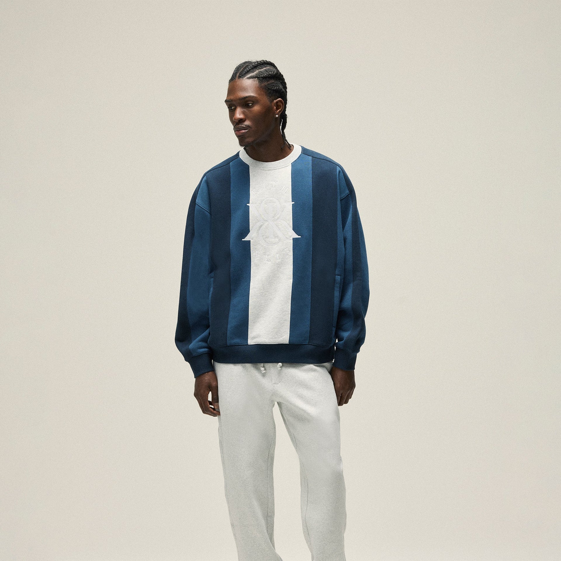 Kith Nelson Panelled Crewneck - Wave