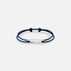 Le Gramme 1.7g Sterling Silver Cord Bracelet - Silver / Navy