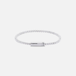 Le Gramme 11g Brushed Sterling Silver Beads Bracelet - Silver