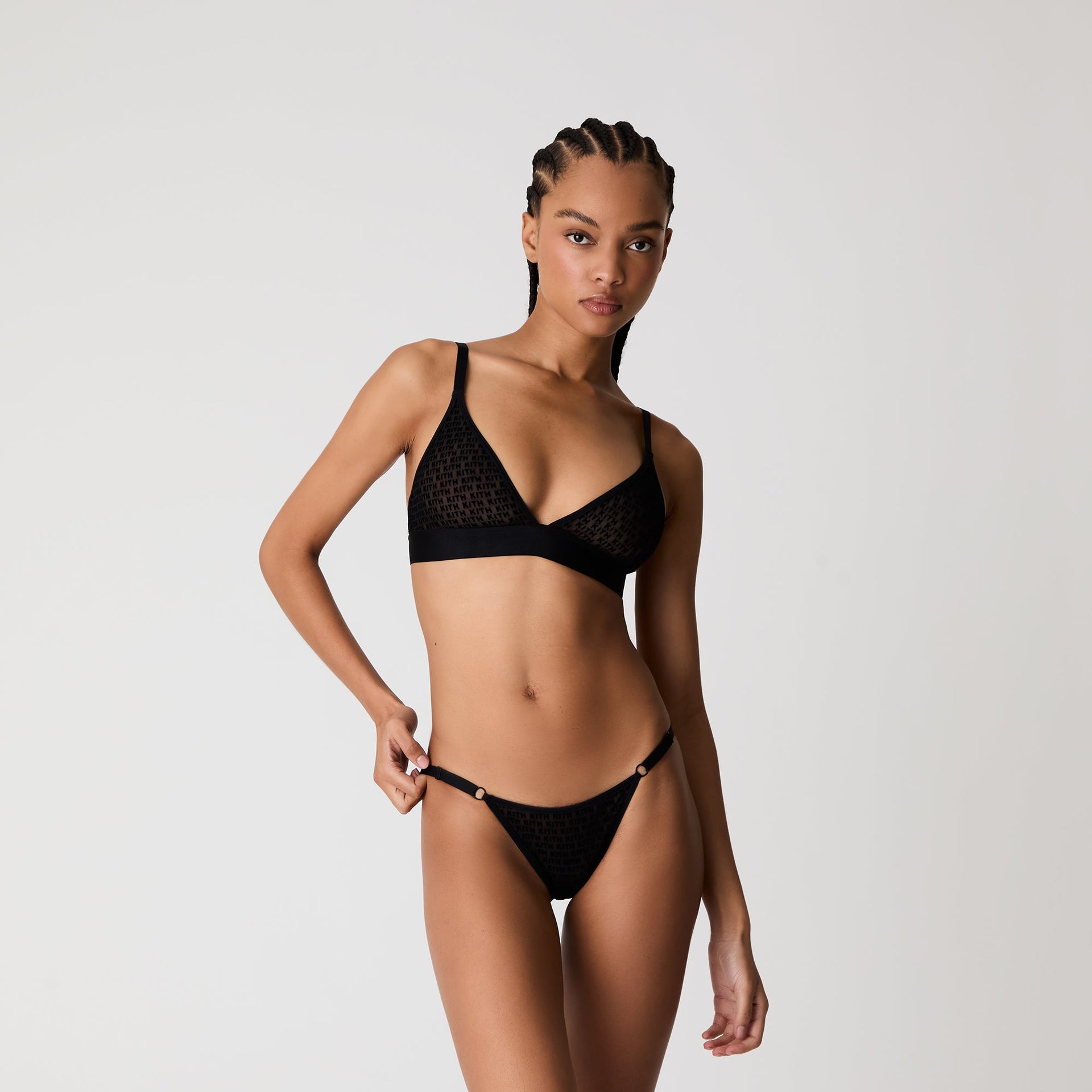 Kith Women Mesh Plunge Bralette - Black