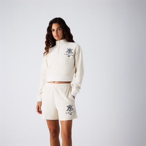 Kith Women Hunter II Crest Chenille Quarter Zip - Waffle