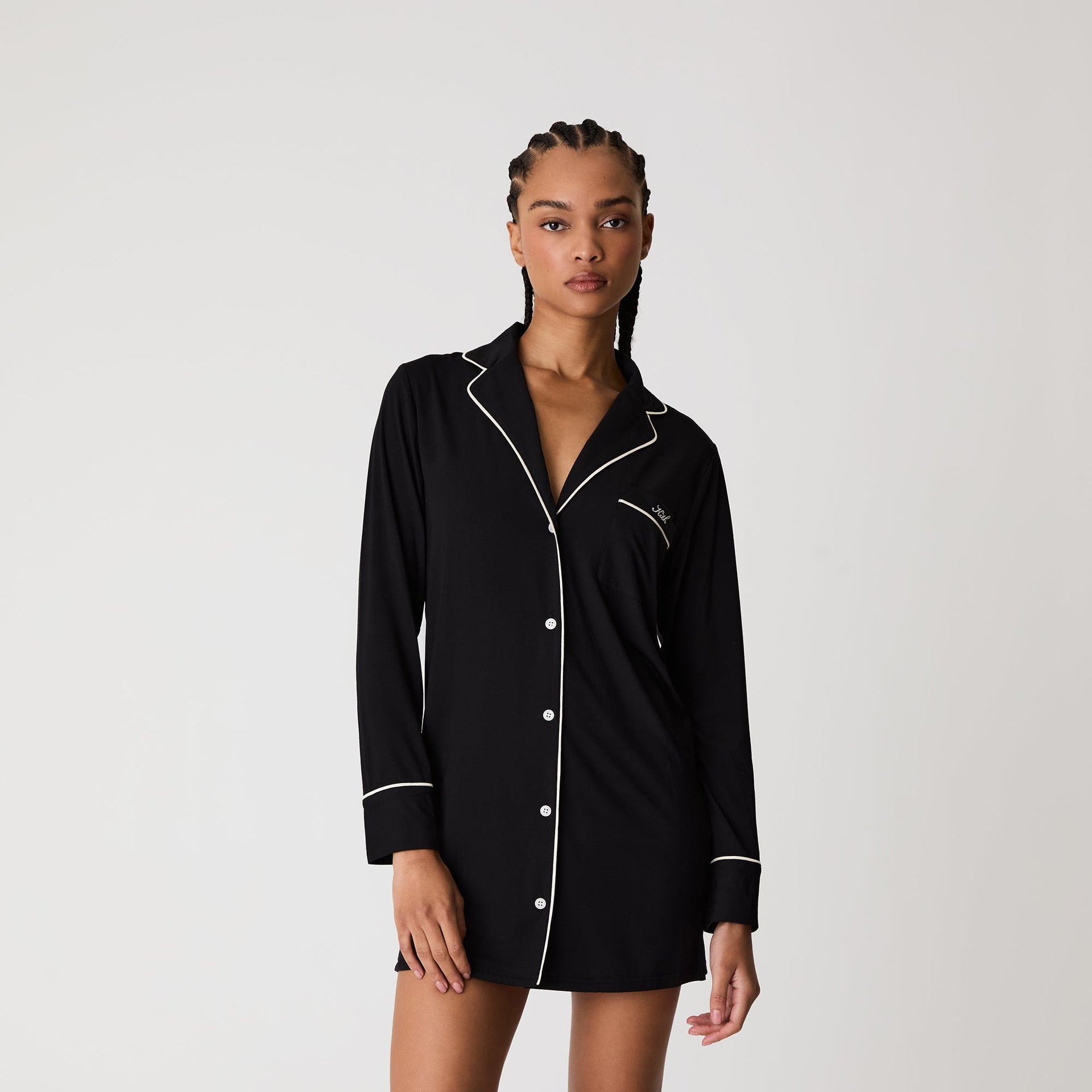 Kith Women Modal Sleep Shirt - Black