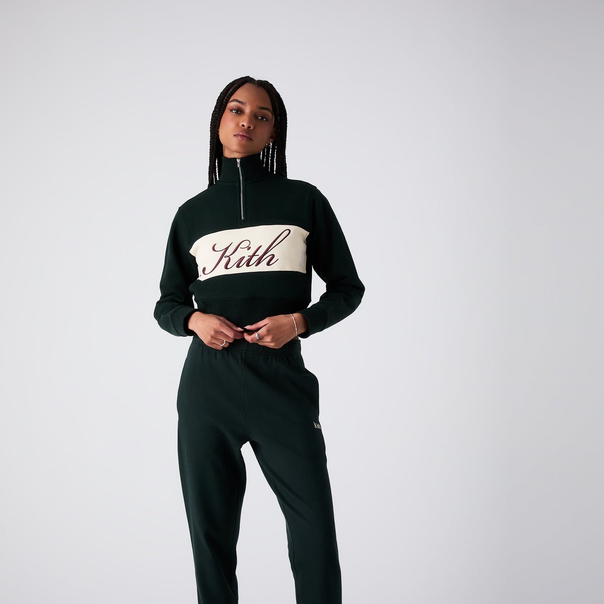 Kith Women Hunter II Kith Script Quarter Zip - Stadium