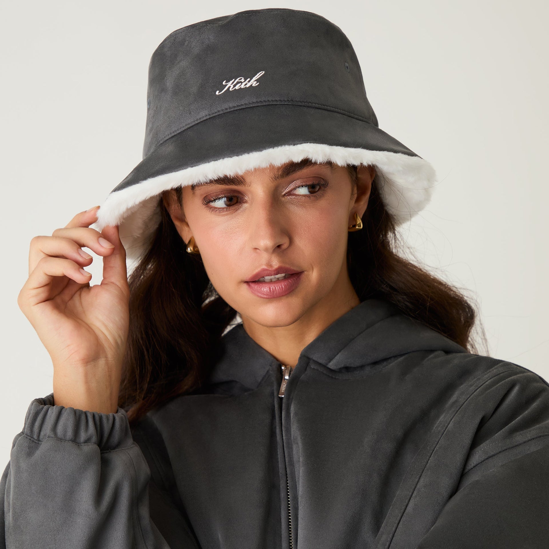 Kith Women Microsuede Bucket Hat - Asteroid