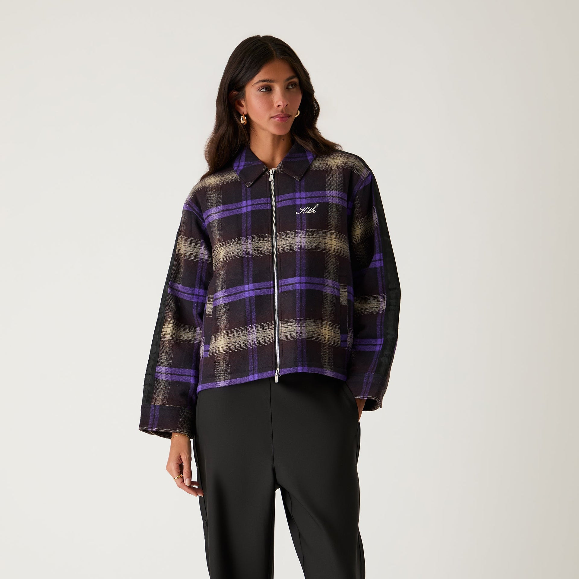 Kith Women Corwin Flannel Coach Zip - Incognito