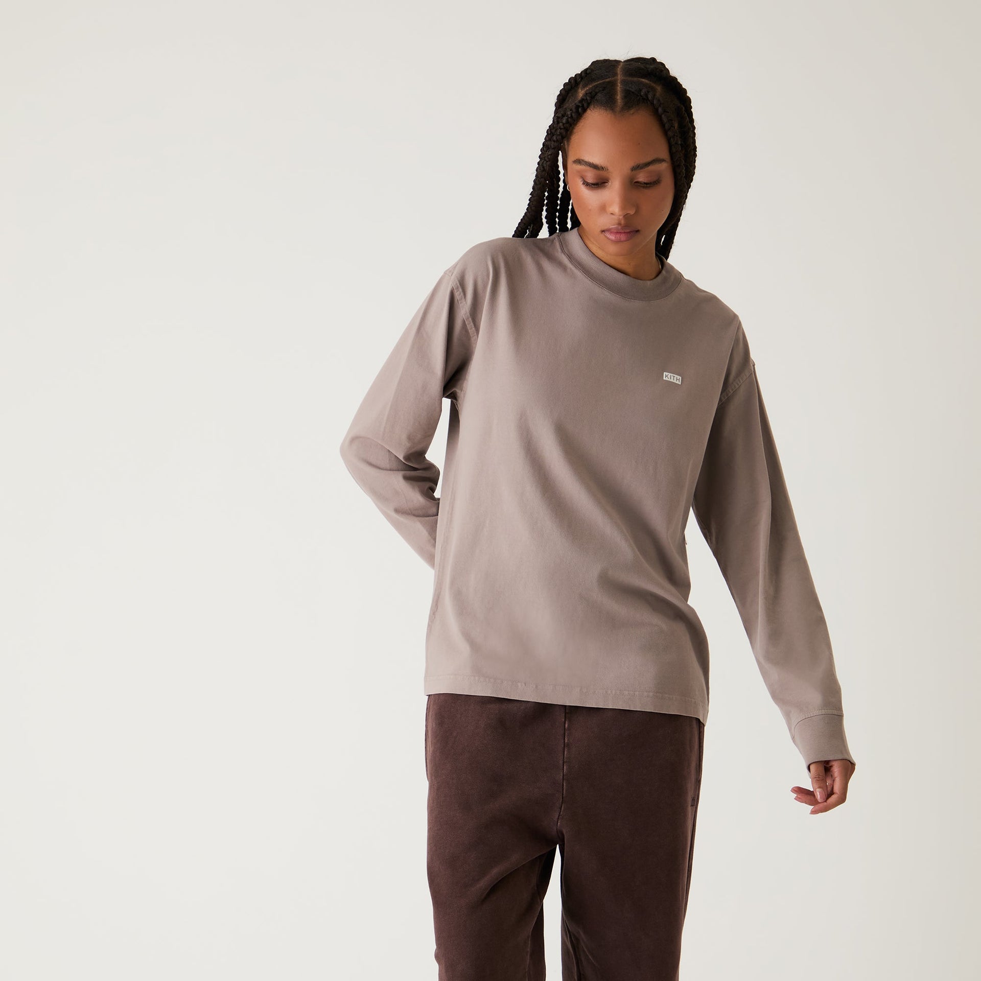 Kith Women Oversized Sonoma Sueded Long Sleeve - Quicksand