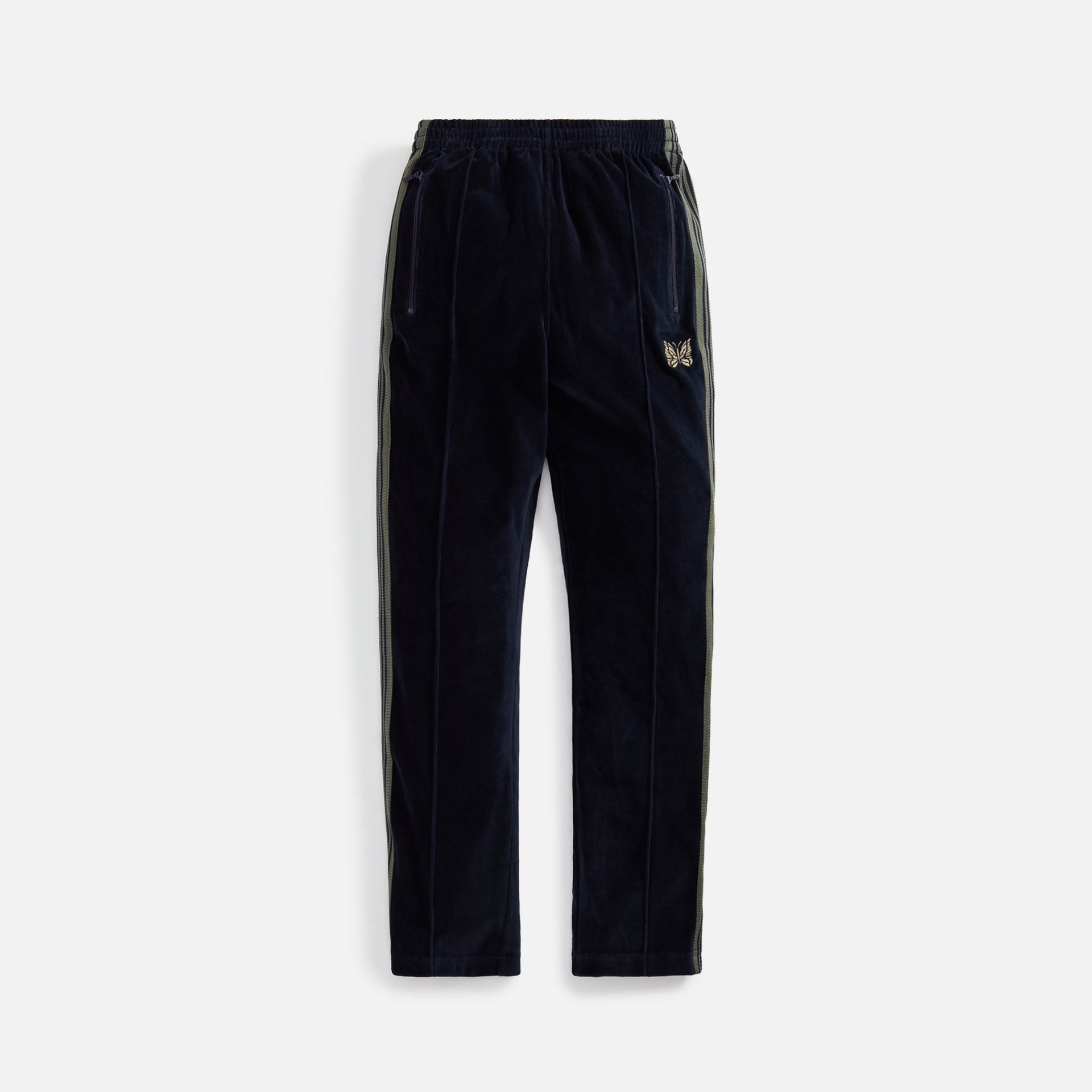 Needles Narrow Velour Track Pant - Navy