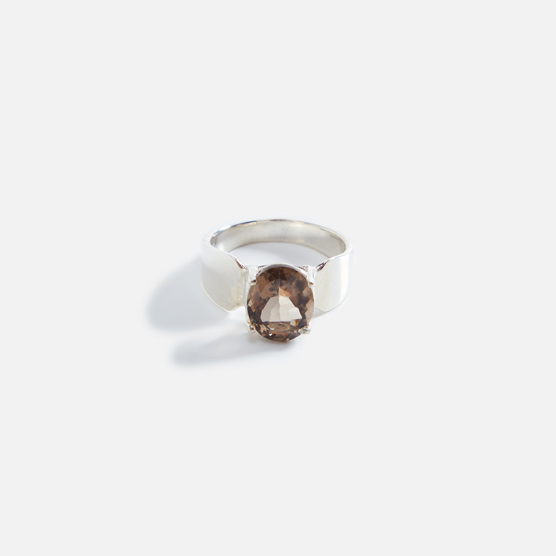 Martine Ali Smokey Topaz Lytta Ring - Silver