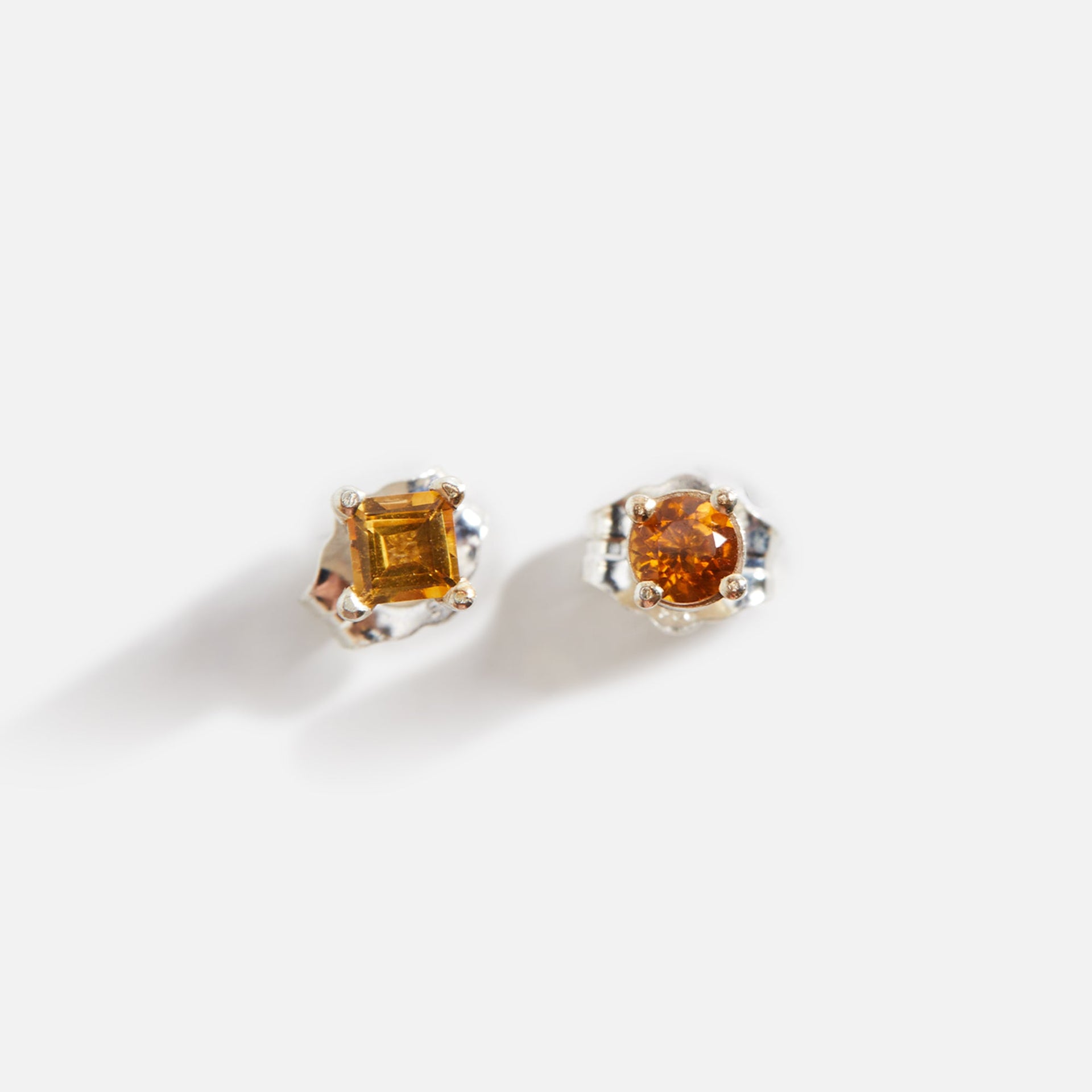 Martine Ali Citrine Prince Set Earrings - Silver