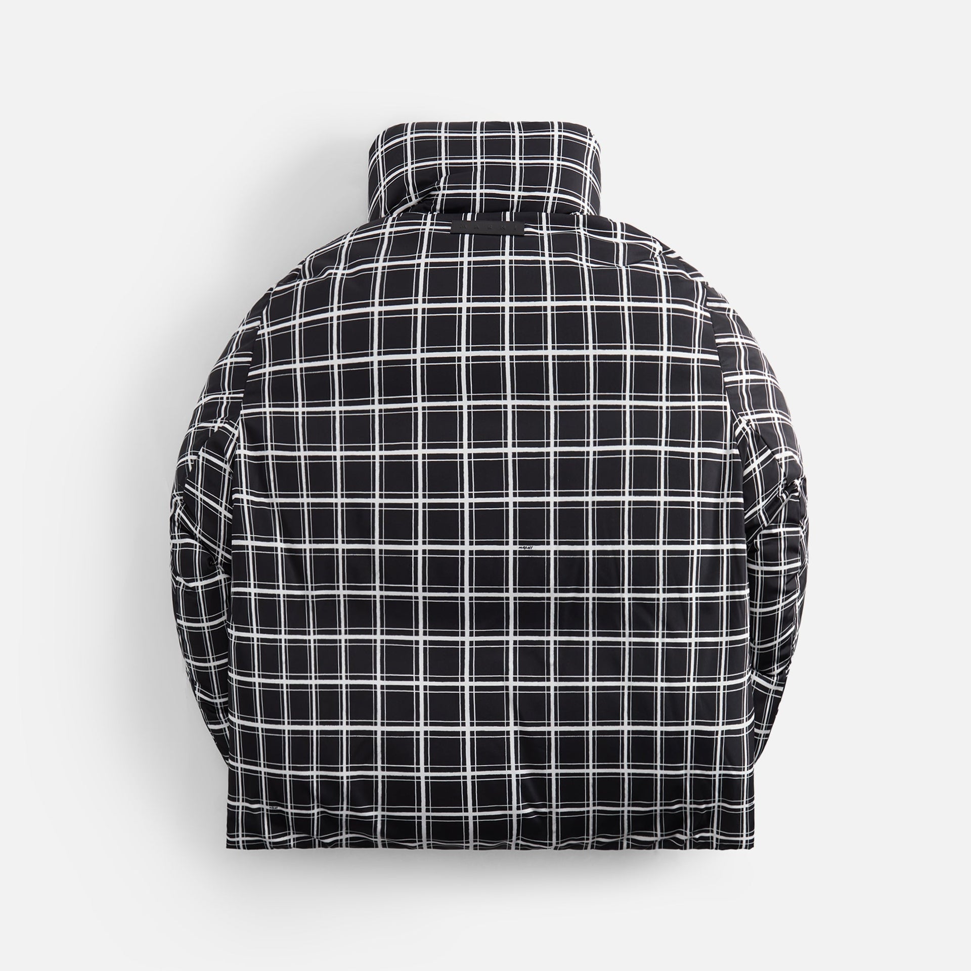 Marni Padded Jacket Big Check Nylon - Black