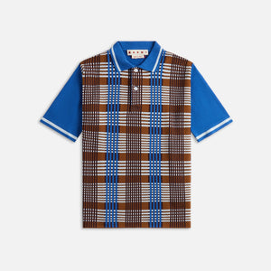 Marni Light Cotton Check Polo - Cigar