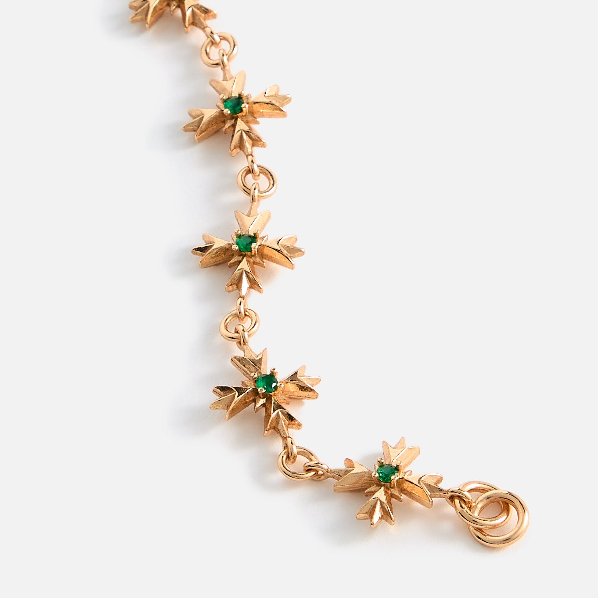 Emanuele Bicocchi Green Zirconia Crest Bracelet - Gold