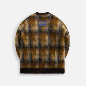 Margiela Brown Check Cardigan - Walnut / Mustard