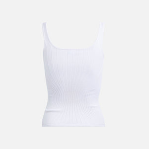 Mugler Rib Tank Top - White