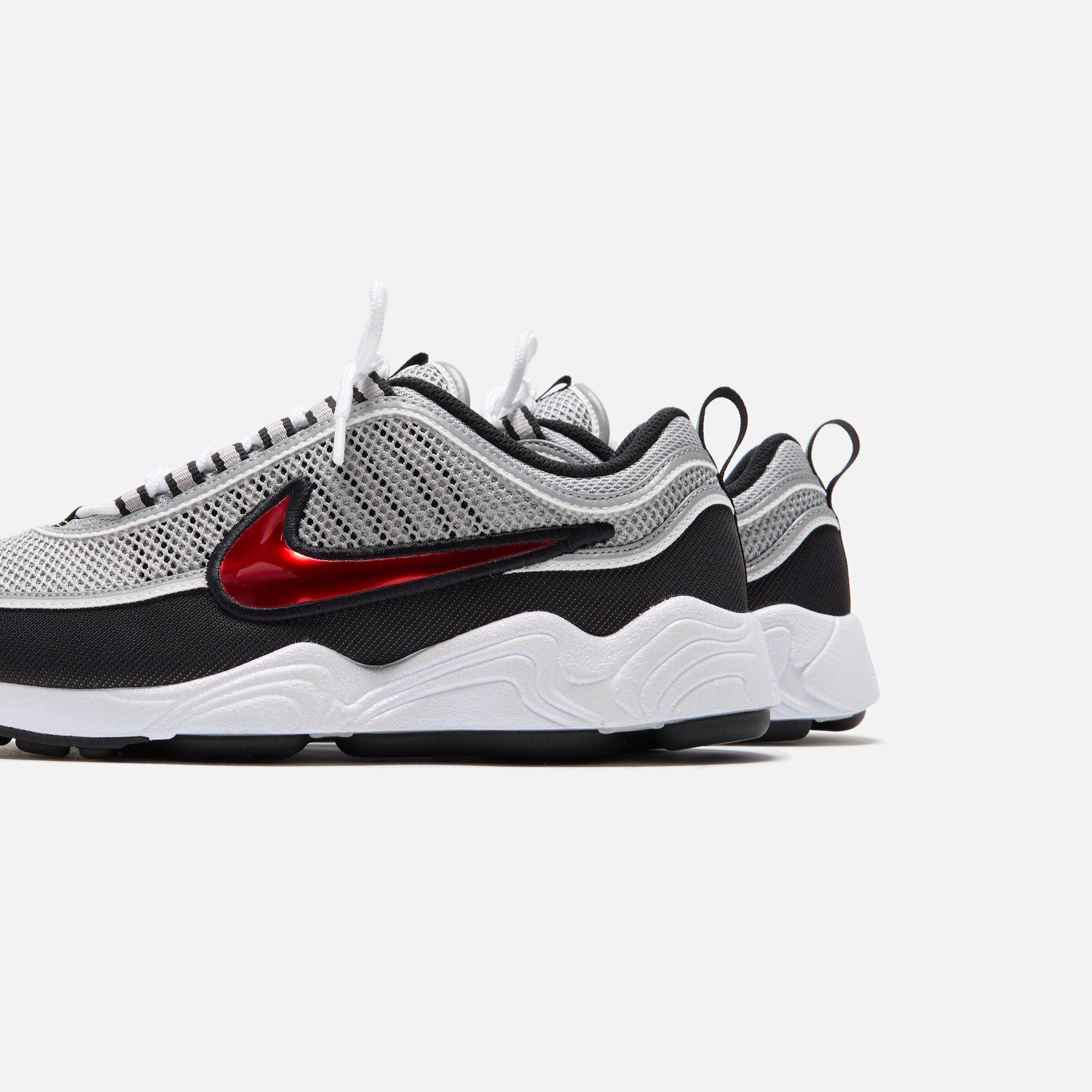 Nike Air Zoom Spiridon OG - Metallic Silver / Sport Red / Black / White