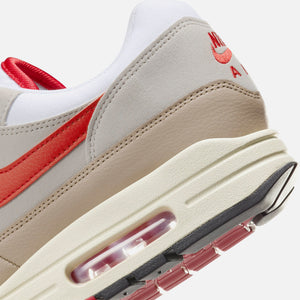 Nike Air Max 1 - White / University Red / Cream / Limes