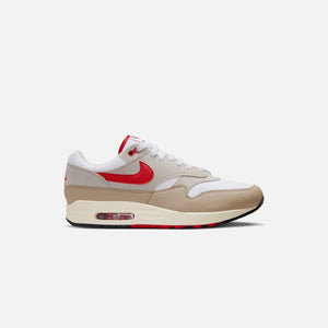 Nike Air Max 1 - White / University Red / Cream / Limes