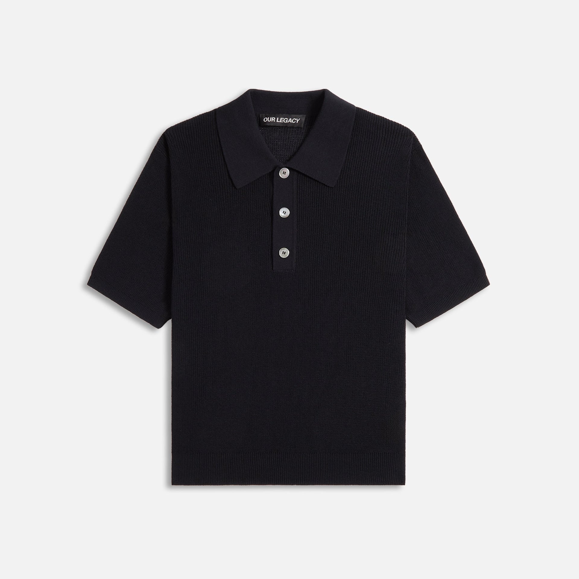 Our Legacy Traditional Polo - Black Crispy Cotton