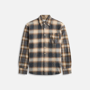 Our Legacy Above Shirt Doyle Check Lagger Flannel - Beige / Navy