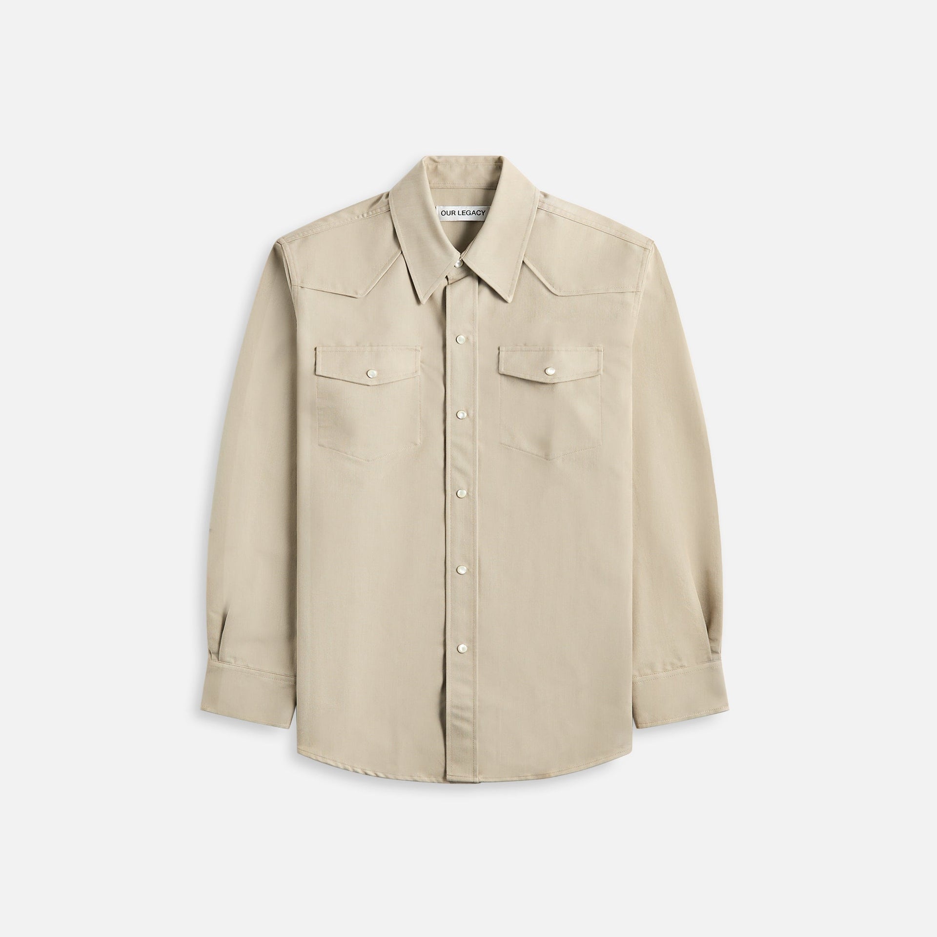 Our Legacy Frontier Shirt Lucid Pistachio Rural Wool - Beige