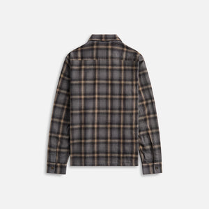 Our Legacy Heusen Shirt Oyster Check Hairy Flannel - Gray