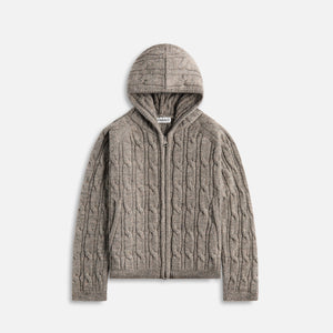 Our Legacy Level Hood Stable Melange Isles Wool Sweater - Grey