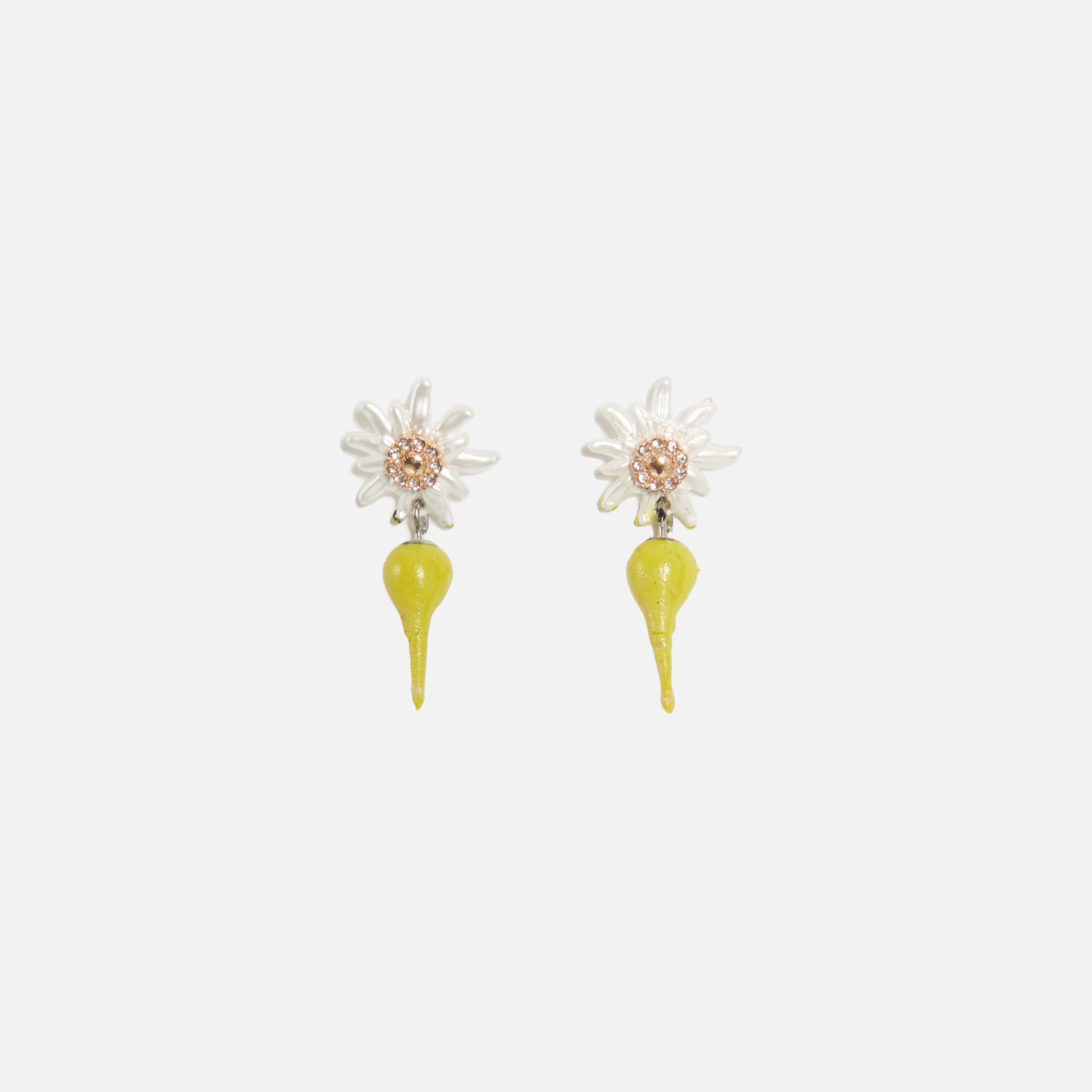 Ottolinger Dipped Edleweiss Earring - Acid Green