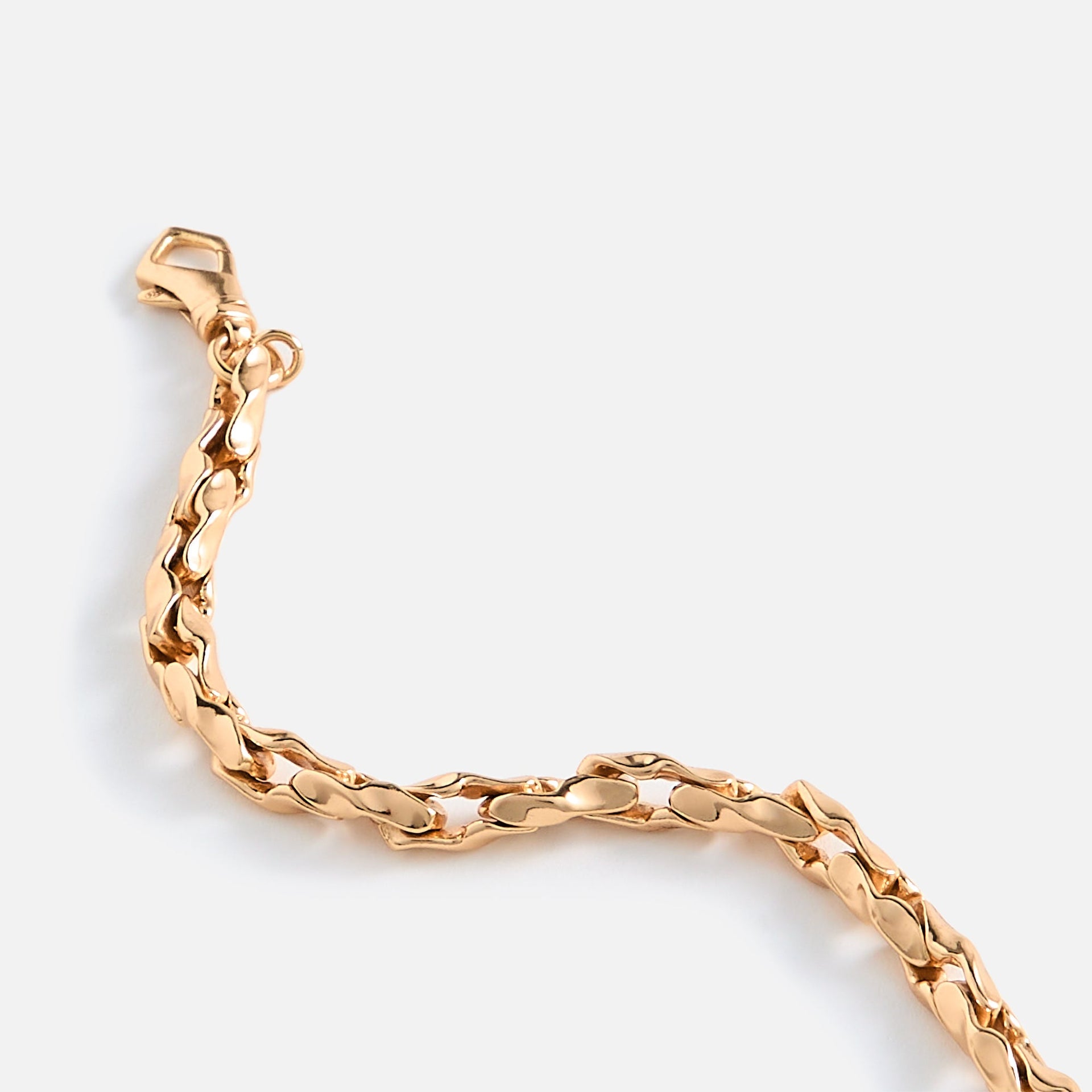 Emanuele Bicocchi Gold Hammered Chain Bracelet (Large) - Gold