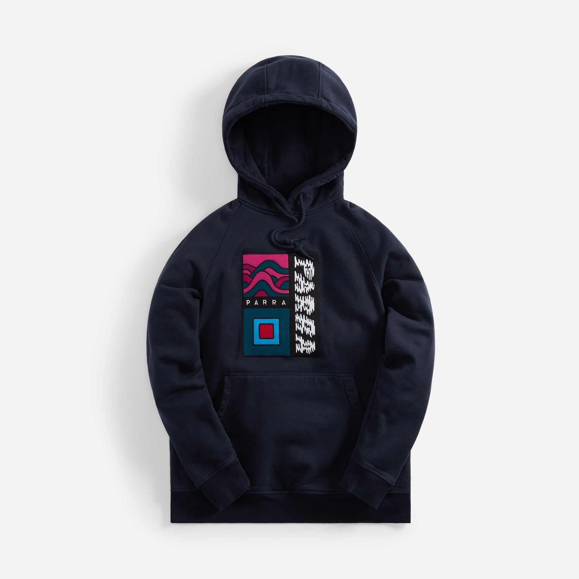 by Parra Wave Block Tremors Hooded Sweatshirt - Navy Blue