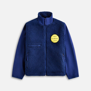 by Parra Balled Fleece Jacket - Dark Royal Blue