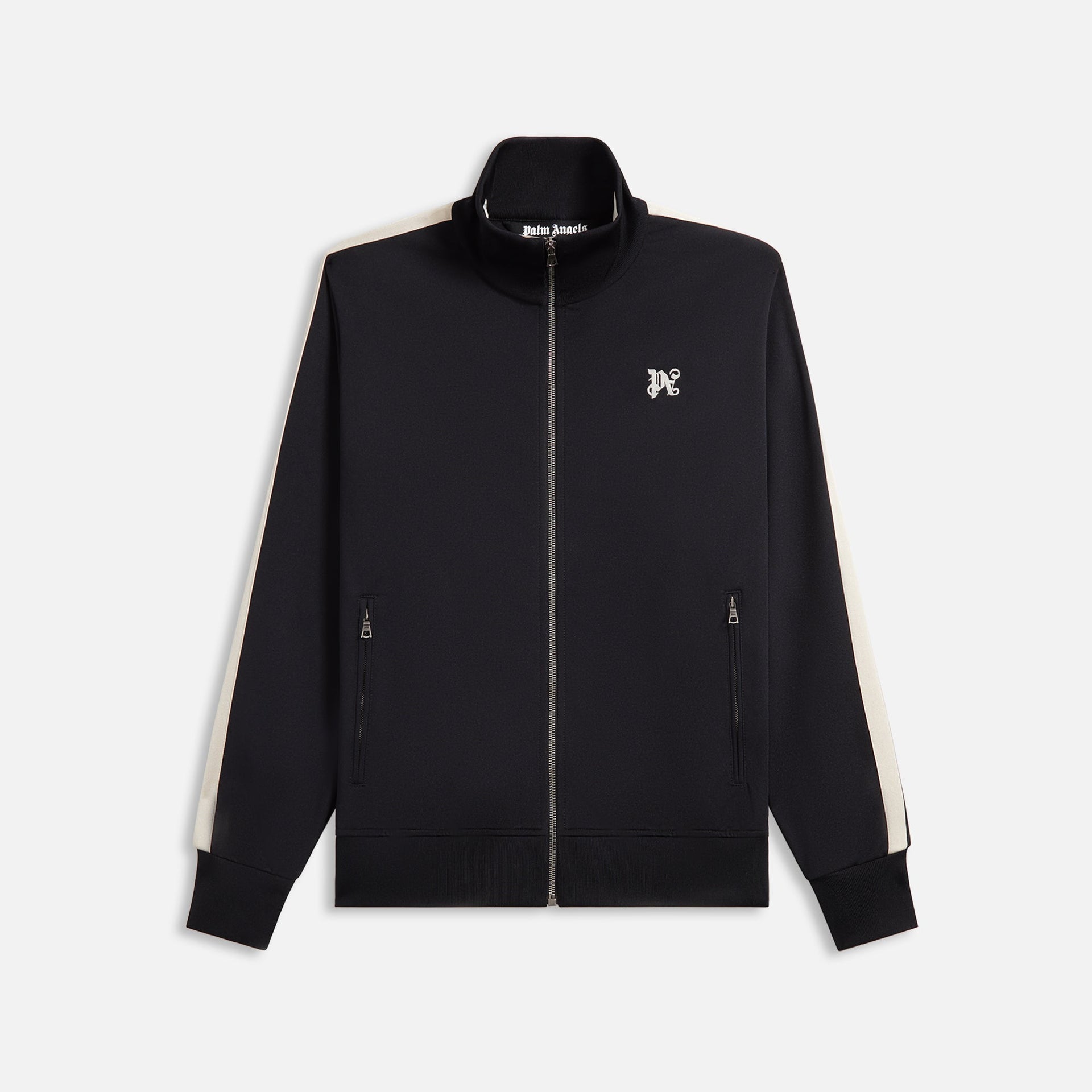 Palm Angels Monogram Track Jacket - Black / Off White