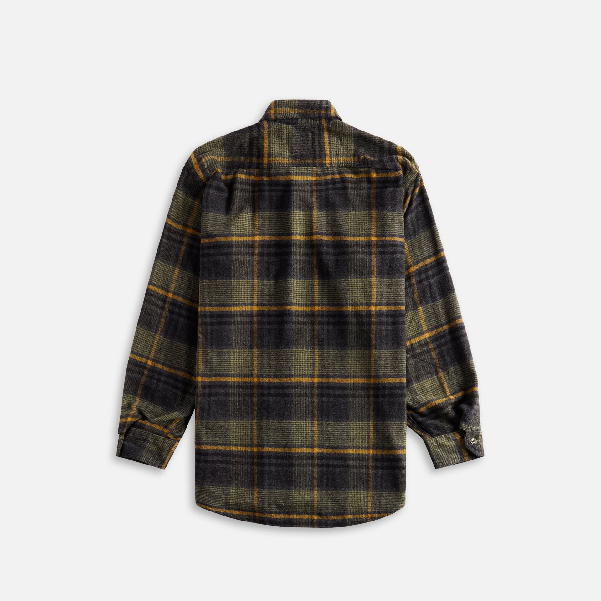 Engineered Garments Work Shirt Cotton Plaid Flannel - Yellow / Grey