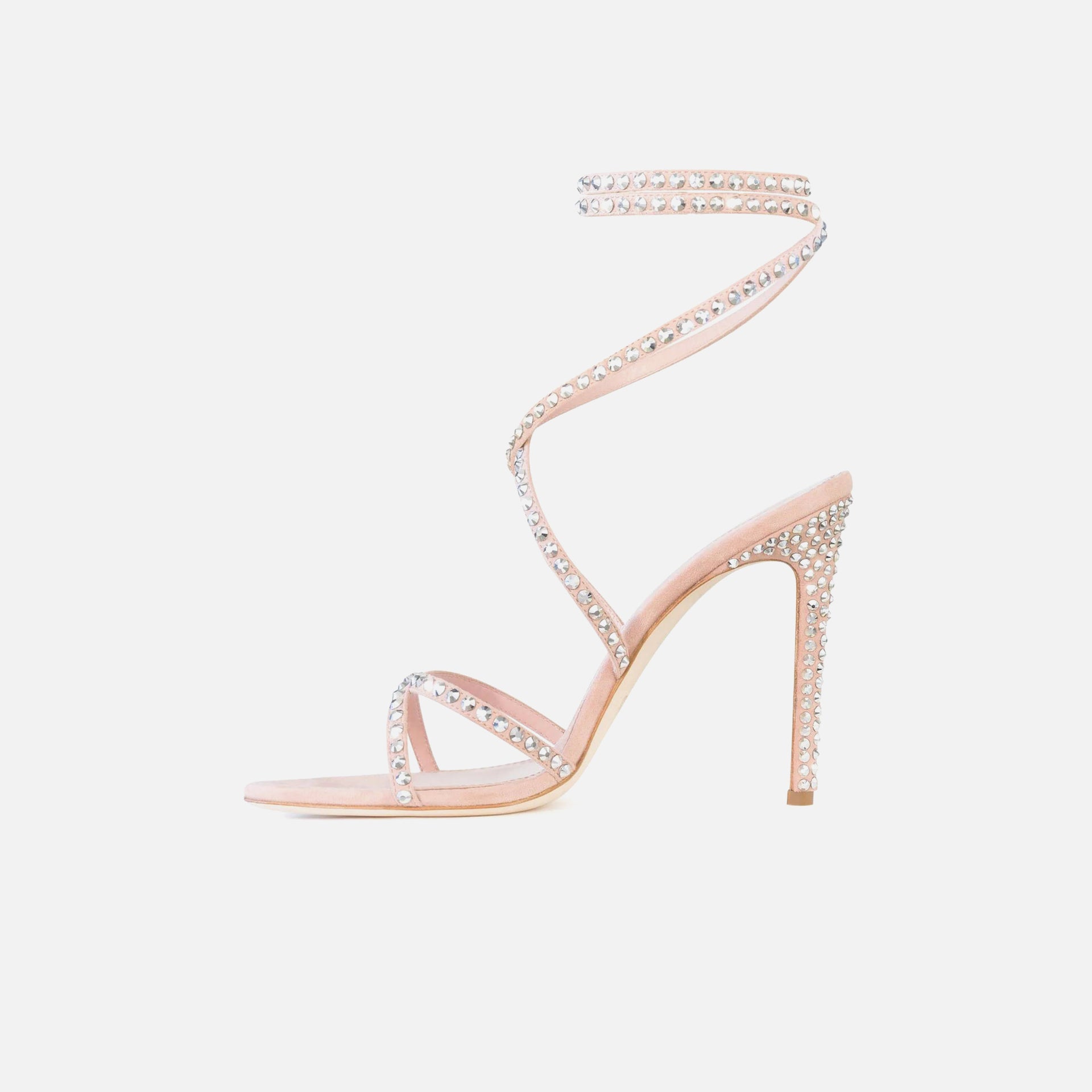 Paris Texas Holly Zoe Lace Up Sandal - Rose Rock Diamond