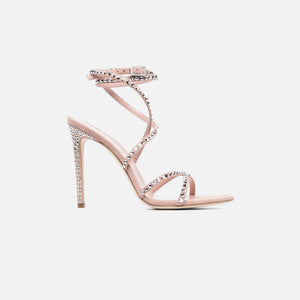 Paris Texas Holly Zoe Lace Up Sandal - Rose Rock Diamond